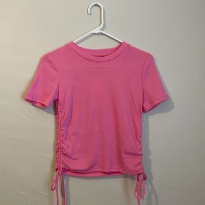 zara ribbed crop tee